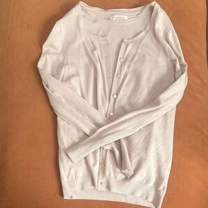 Soft Pink Button-Up Cardigan